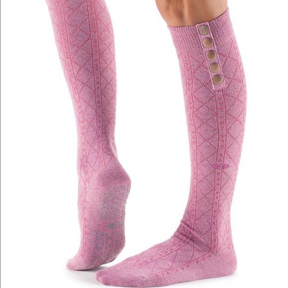 Tavi Noir Stella sticky socks in heathered pink - Picture 1 of 4